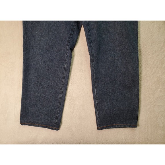 Bianca Jeans Women Size 16 Blue Denim Cotton Flat Front Wide Leg 5-Pocket Design - Picture 9 of 10